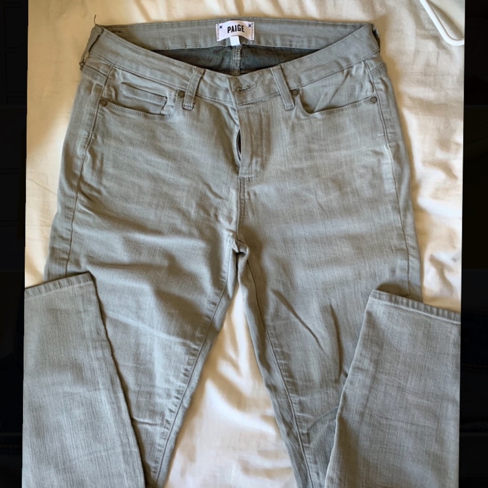 Paige Verdugo Ankle Skinny Jeans (gray)
